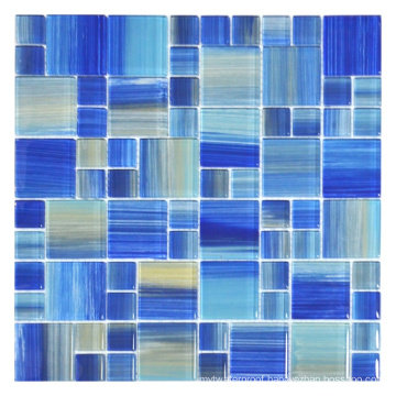 8mm Thick Colored Glaze Stained Glass Art Wall Tiles Mosaic